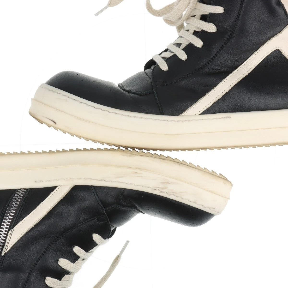 リックオウエンス　ハイカットスニーカー ブラック/ホワイト 未使用品 リックオウエンス Rick Owens 新品同様 22AW GEOBASKET