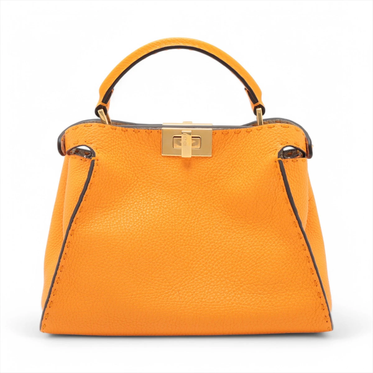 FENDI 2WAYバッグ セレリア レザー ピーカブー エッセンシャリー 茶 フェンディ ピーカブーエッセンシャリー セレリア レザー 2WAY