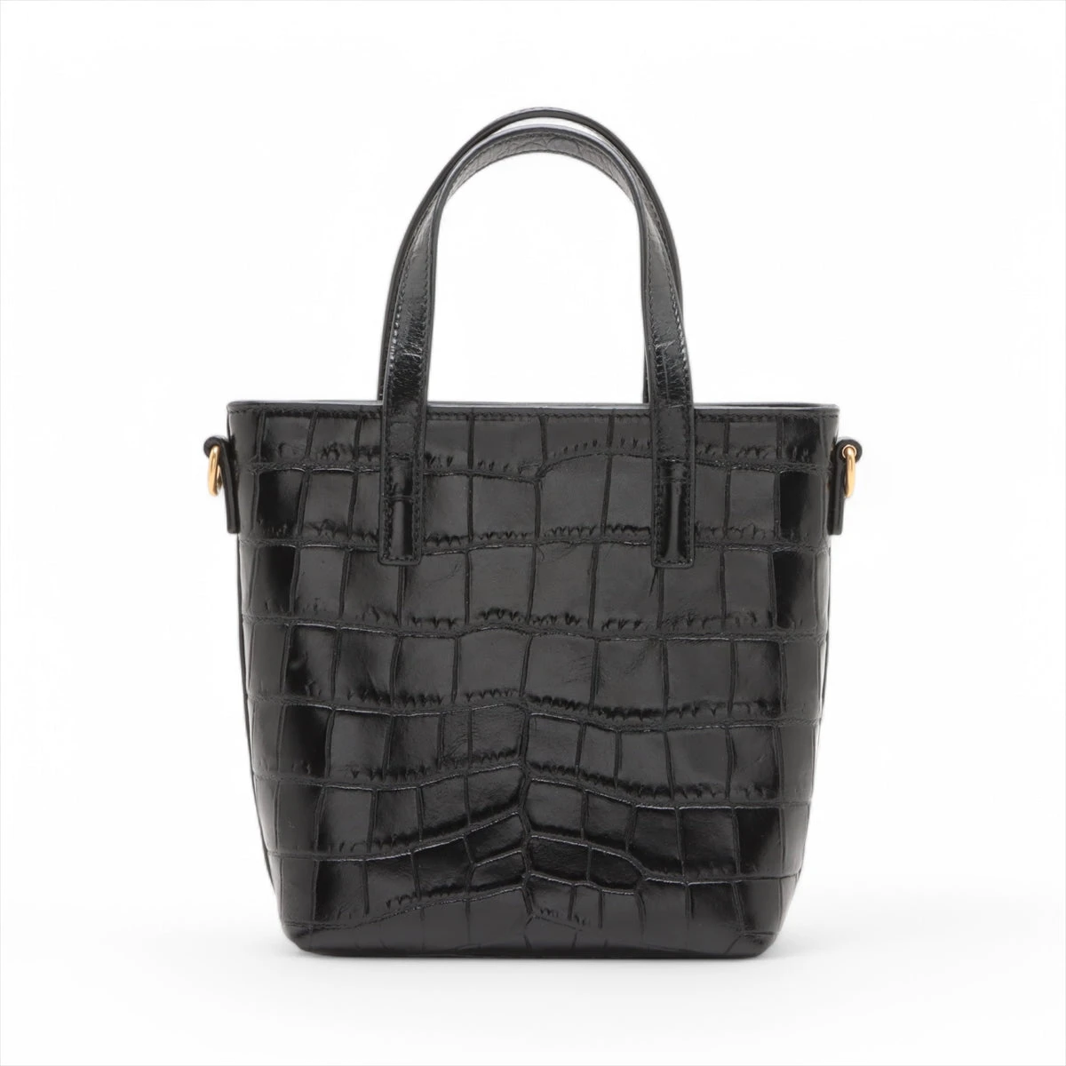 サンローラン　ハンドバッグ　クロコ型押し　☆送料無料☆ Yves Saint Laurent イヴサンローラン ハンドバッグ クロコ型