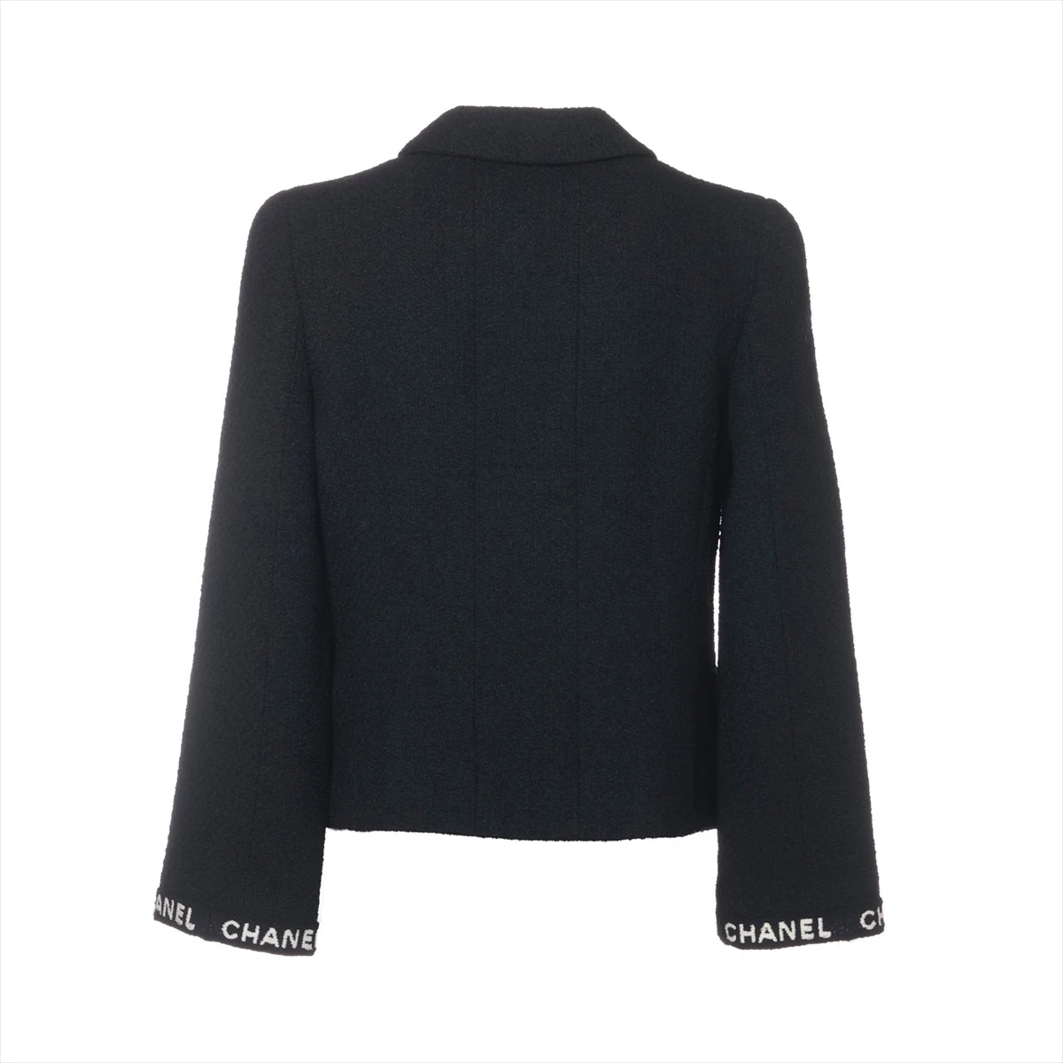 ◇【シャネル】ブラックカラーCOCOボタン4個コットンジャケット０１P＃３８◇ ◇【シャネル】ブラックカラーCOCOボタン4個コットンジャケット