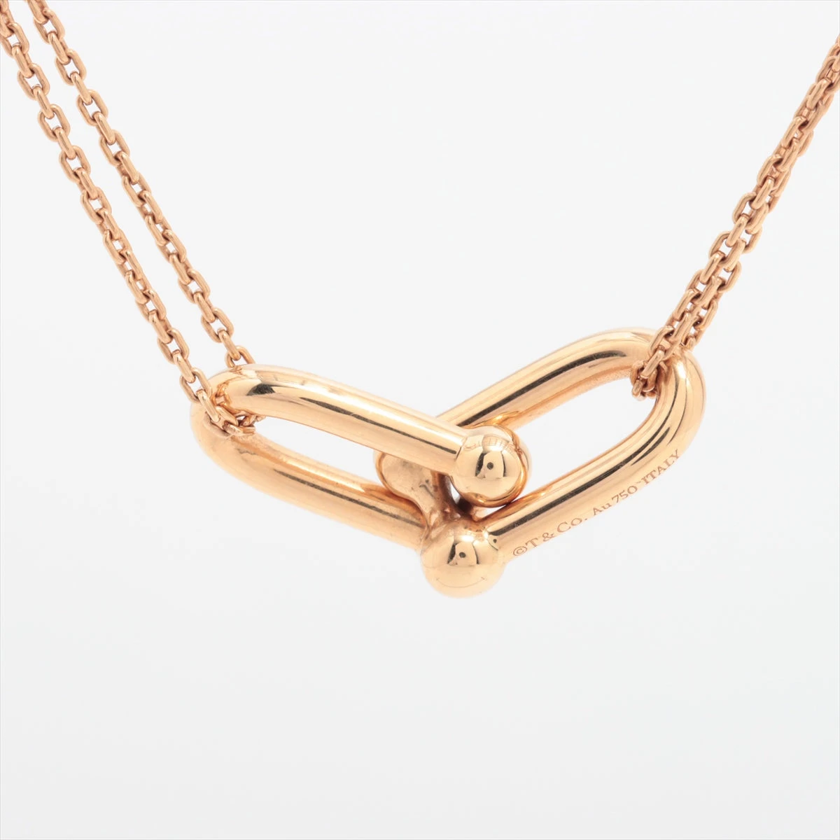 ティファニー ハードウェア ダブルリンク ネックレス 750(YG) 12.4g