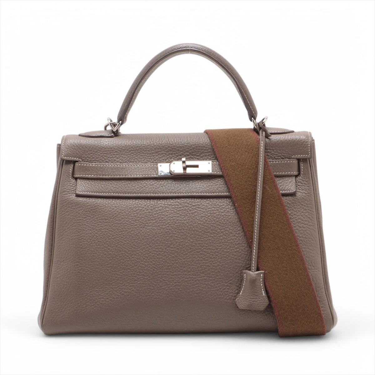 エルメス ケリー32 トゴ エトゥープ シルバー金具 □N:2010年