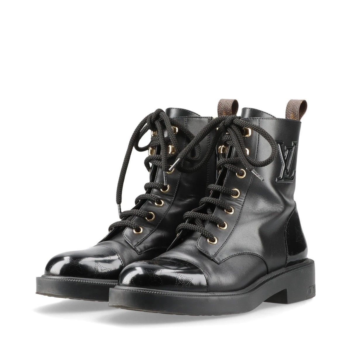 LOUIS VUITTON アンクルブーツ　37 LOUIS VUITTON ルイヴィトン LVボブールライン アンクルブーツ