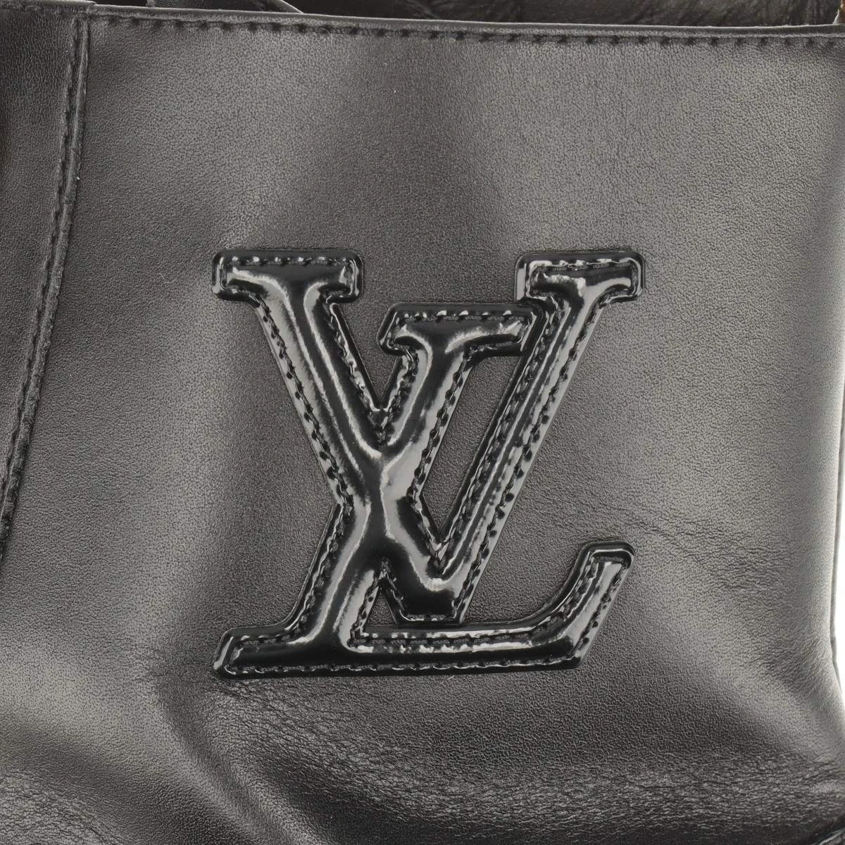 ヴィトン　アンプラント　レザー　ロングブーツ　革靴　美品　37 1/2 ヴィトン 23年 レザー ブーツ 37 1/2 レディース ブラック