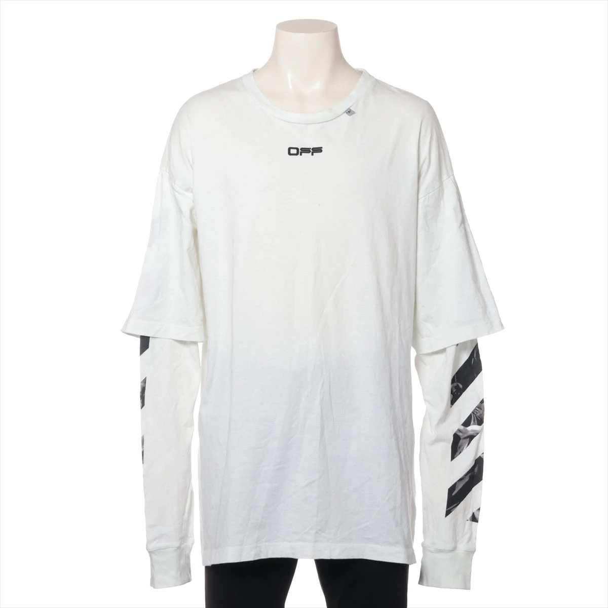 オフホワイト コットン ロングTシャツ XXL メンズ ホワイト