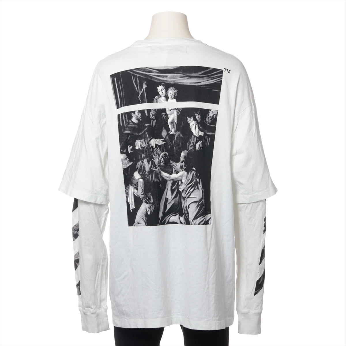 オフホワイト コットン ロングTシャツ XXL メンズ ホワイト