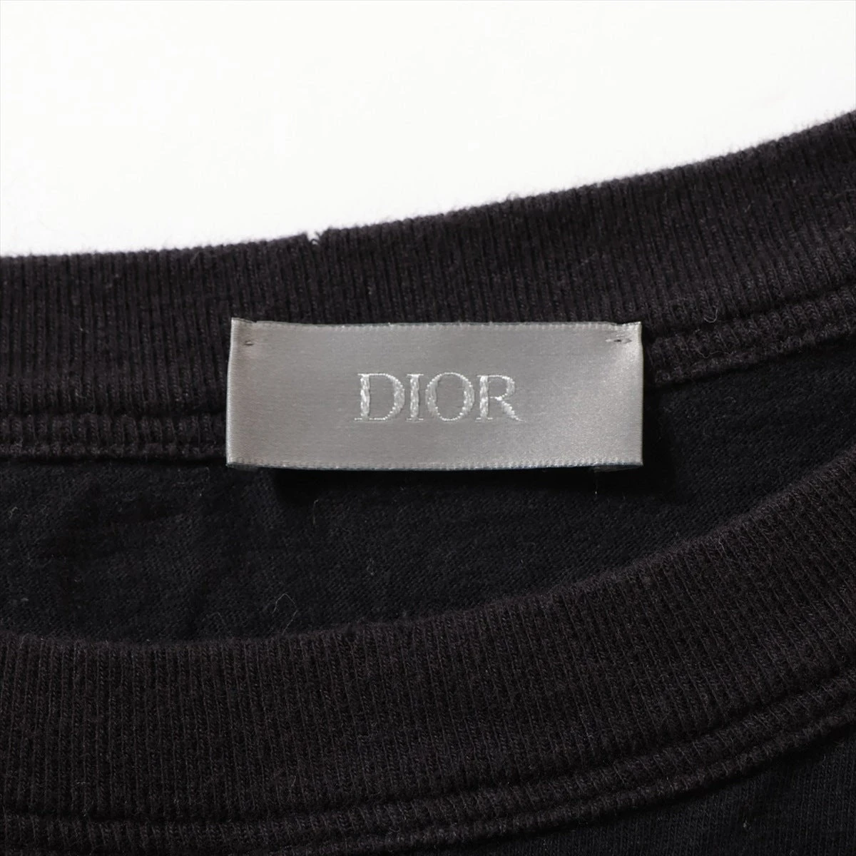 【洗練されたシルエットが印象を引き締める】DIOR ロゴ ミュール ディオール×ERL コットン Tシャツ L メンズ ブラック