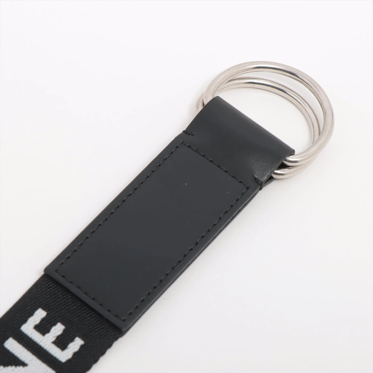 セリーヌ ロゴ ベルト ナイロン×レザー ブラック A3509157｜中古