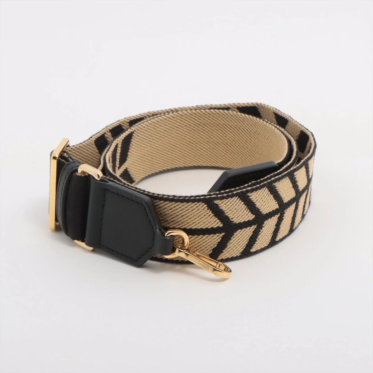 ロエベ アナグラム ショルダーストラップ キャンバス×レザー ベージュ  