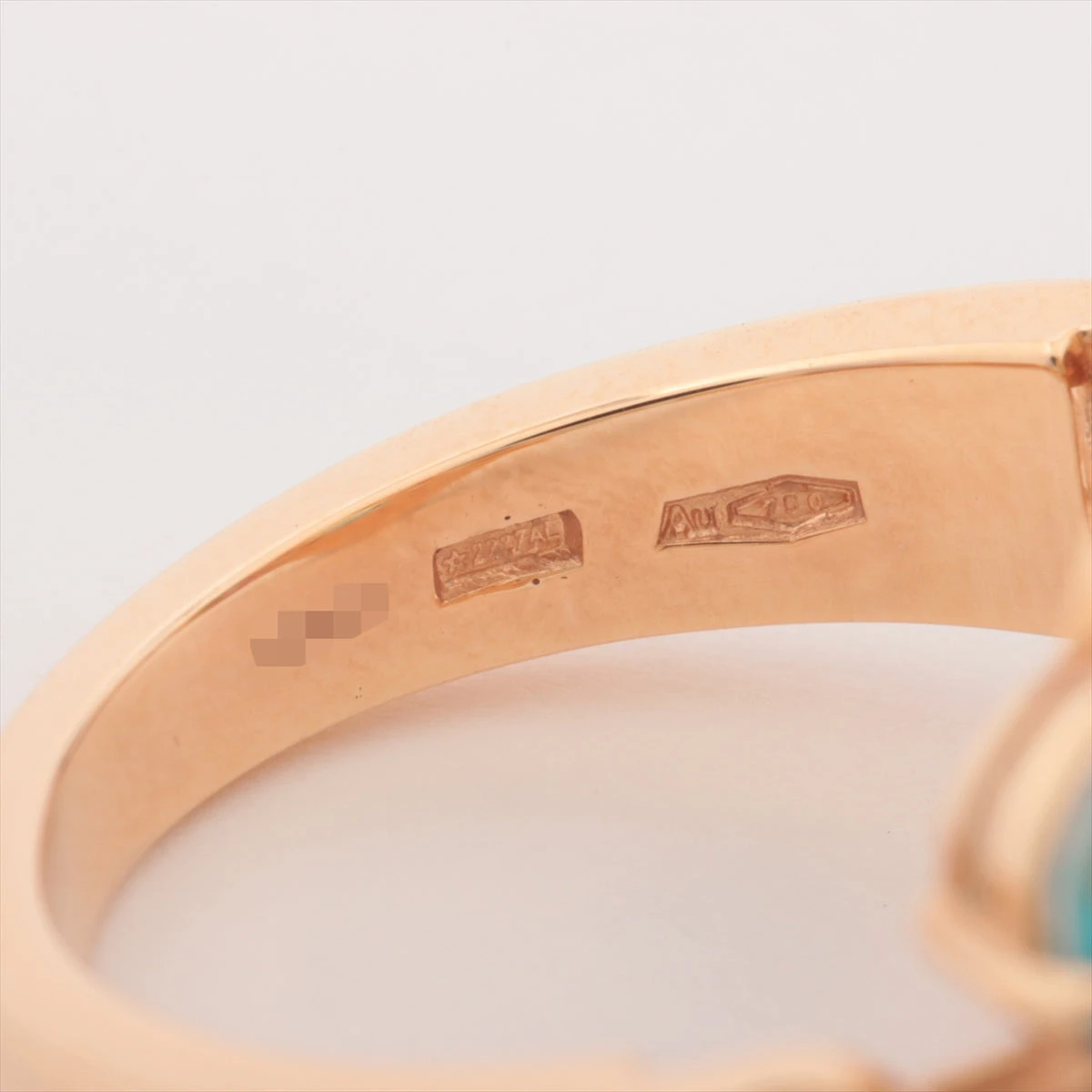 ブルガリ アストラーレ チェルキ シールド 色石 ダイヤ リング 750(YG