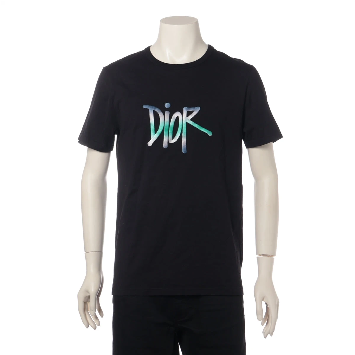 限定コラボ】ディオール×ステューシー 刺繍ロゴ Tシャツ 黒