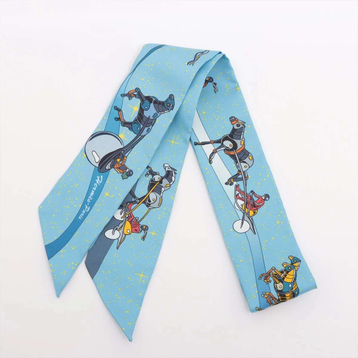 中古】エルメス ツイリー SpaceDerby スペースダービー スカーフ