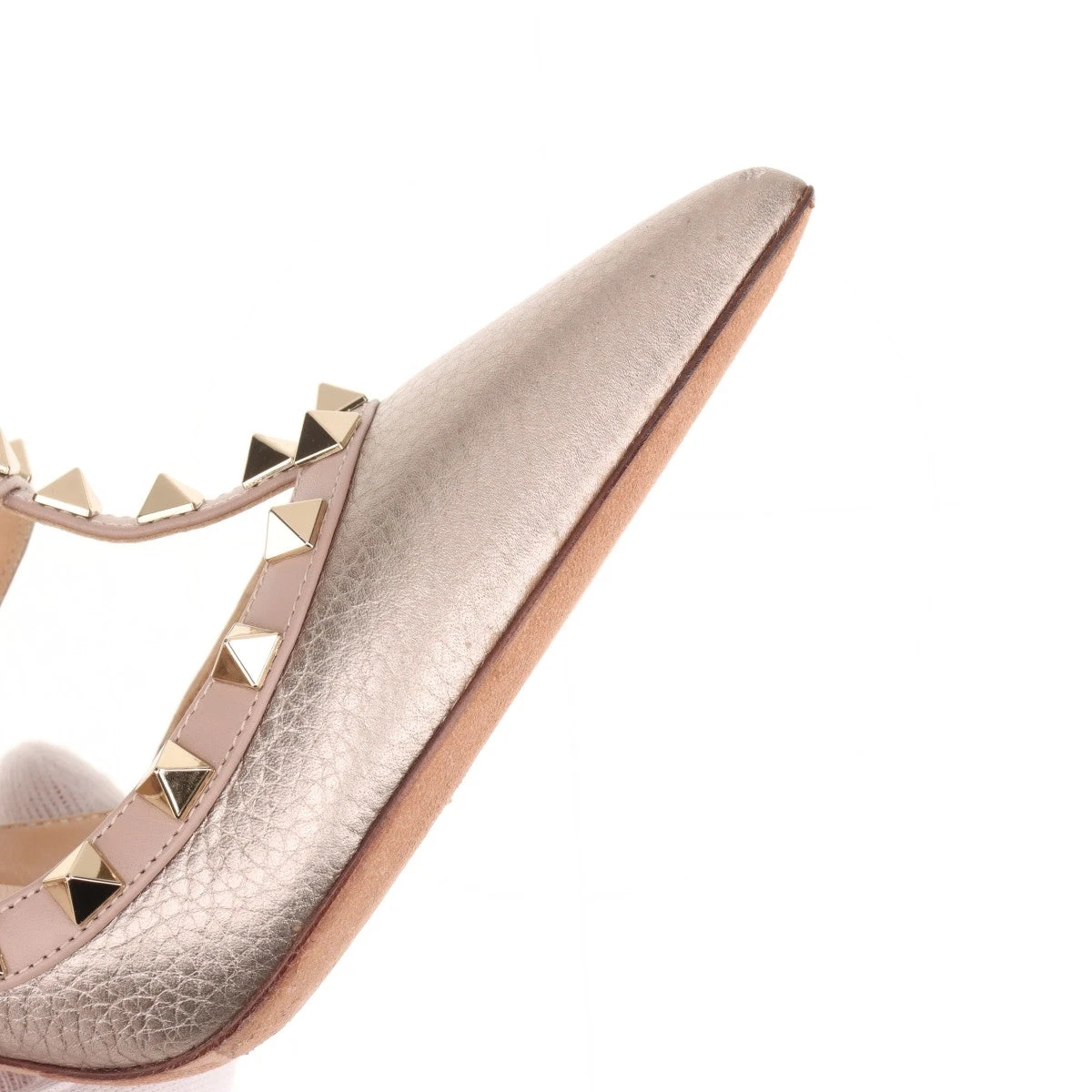 ヴァレンティノ ガラヴァーニ　スタッズ　ピンクベージュ　レディースパンプス valentino garavani - 美品！状態考慮！ヴァレンティノ スタッズ