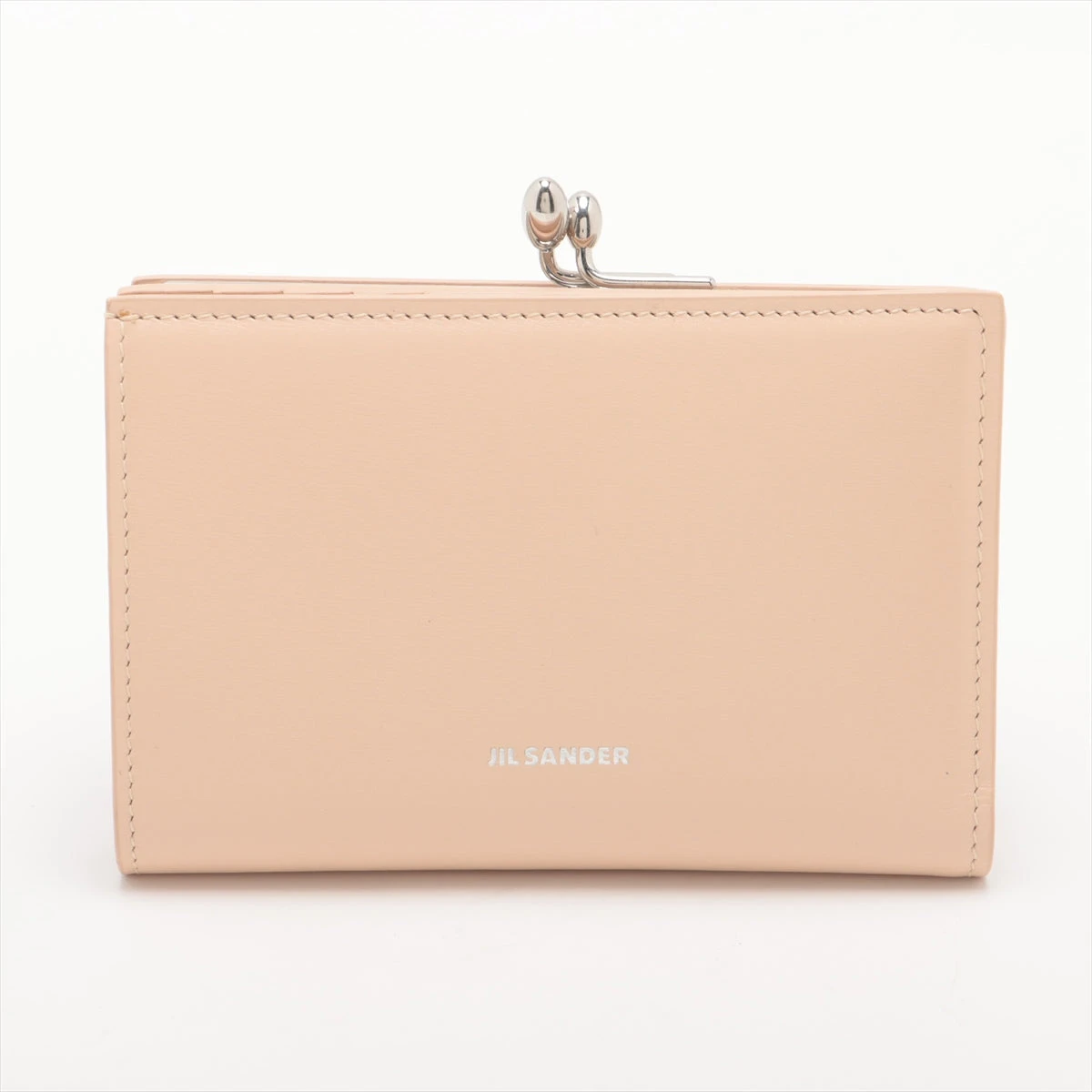 美品JIL SANDER ジルサンダー レザー コンパクトウォレット ピンク ジルサンダー レザー コンパクトウォレット ピンク A3499273｜中古