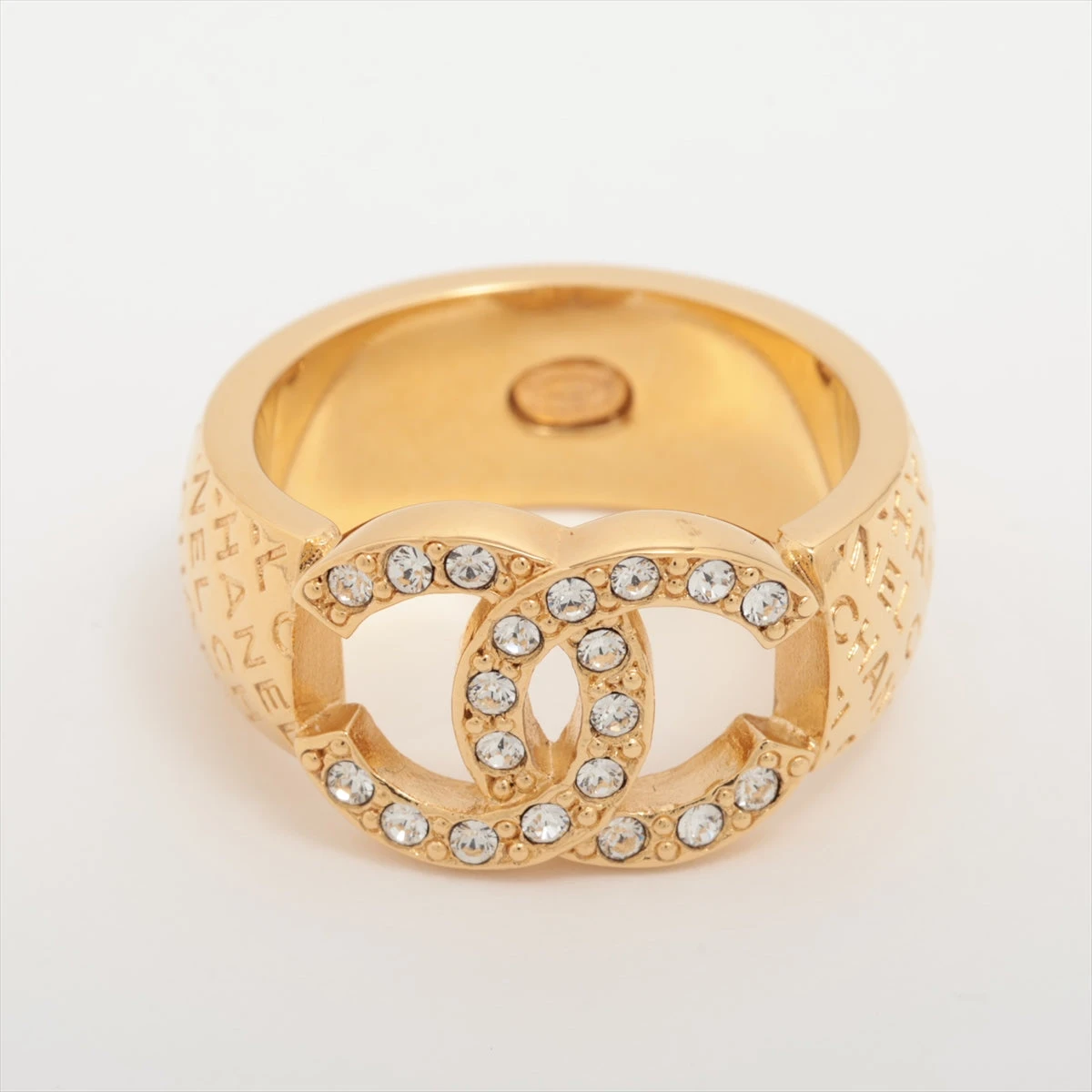 ゴージャス【CHANEL】クリスタル ロゴ バングル/カフ CHANEL CC Logo No.5 Rhinestone Chain Bracelet 7