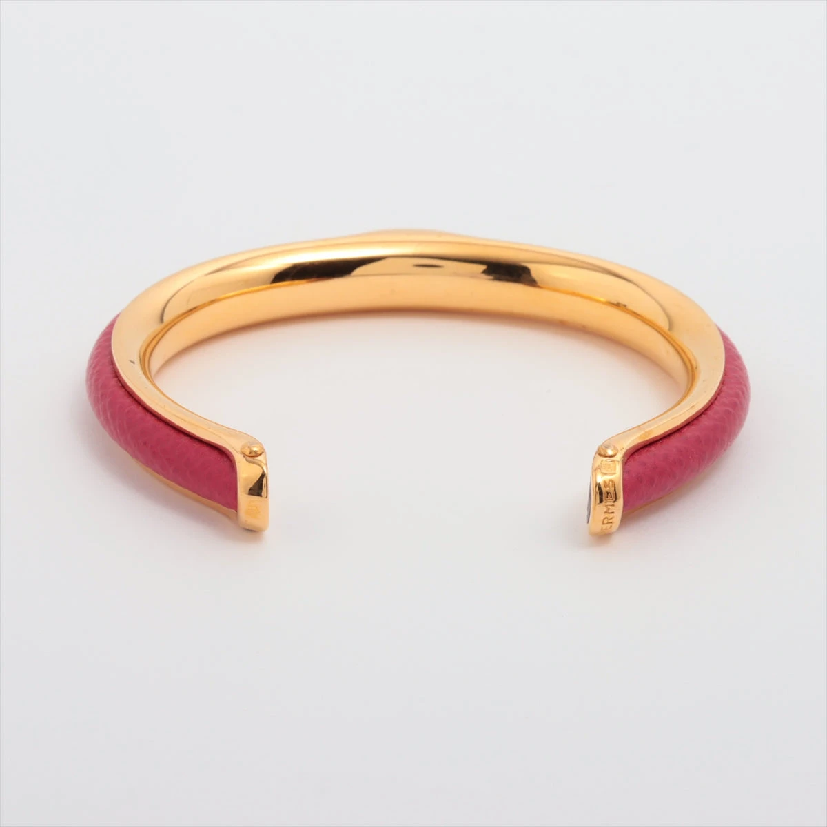 エルメス バングル GP×革 ゴールド×レッド A3512130｜中古ブランド品