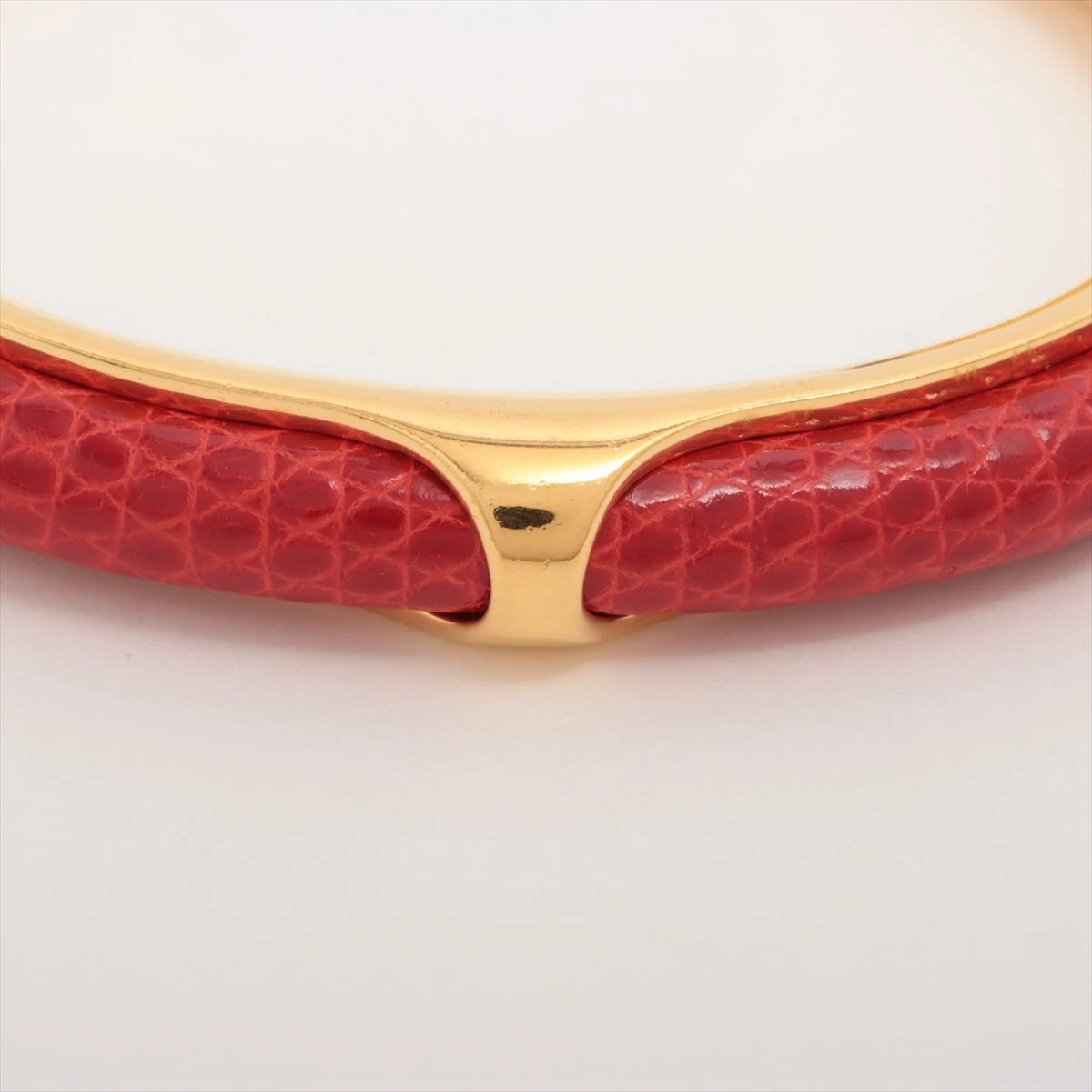 4045 HERMES エルメス バングル ゴールド レッド 赤 4045 HERMES エルメス バングル ゴールド レッド 赤