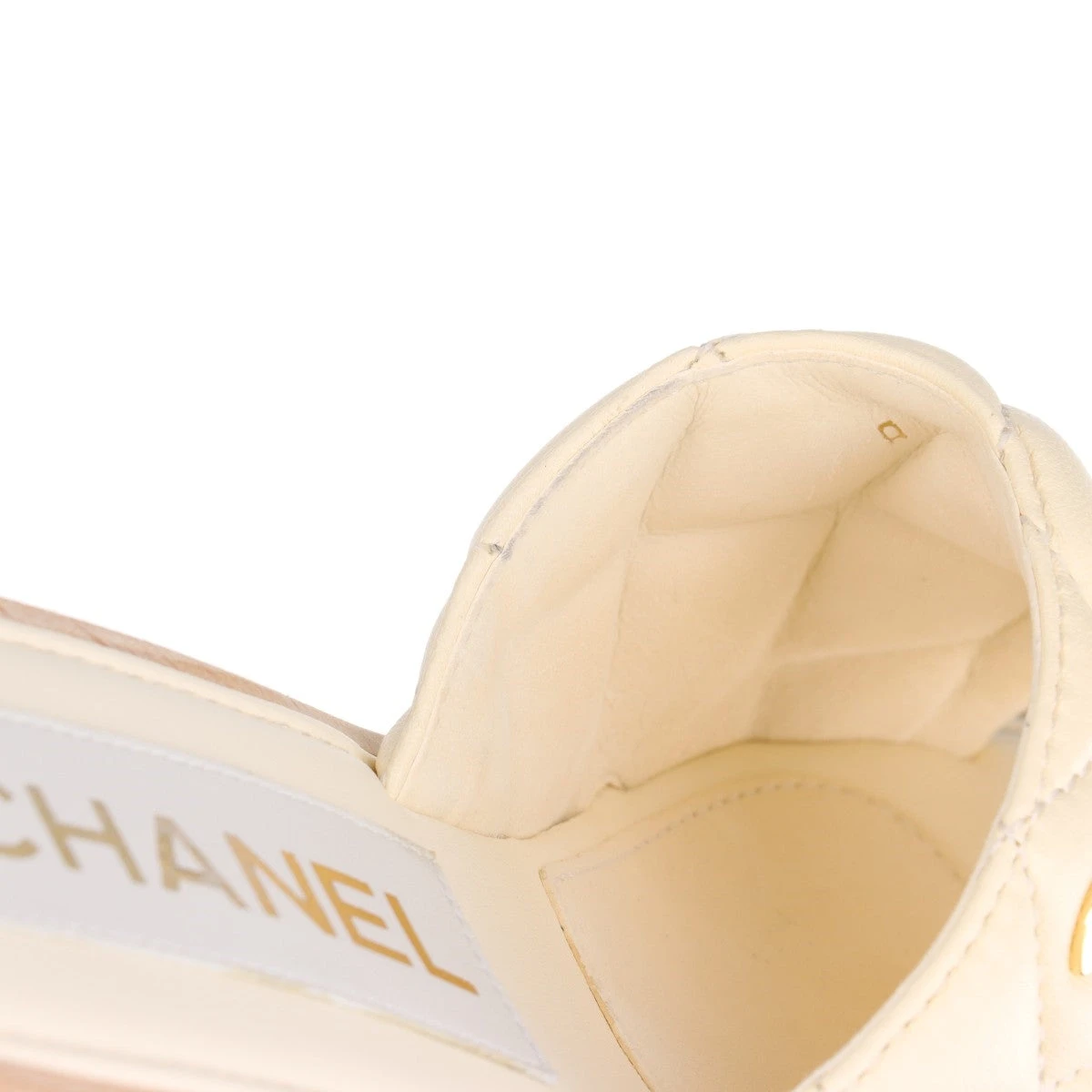 良品★CHANEL・レザー カメリア メタルココマーク ウェッジサンダル(35) シャネル レザー ココマーク カメリア コルク ウェッジソール