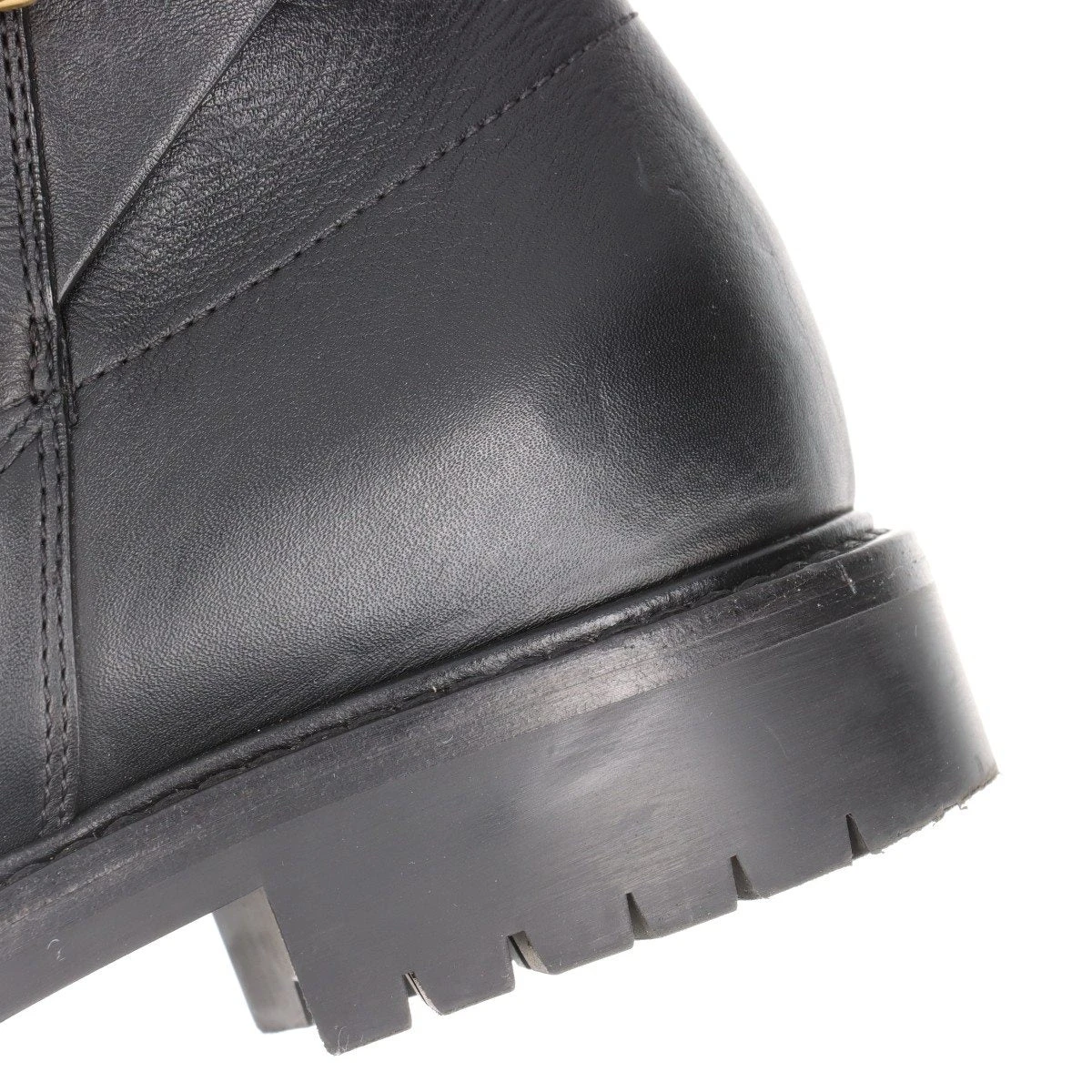 未使用 DIOR EMPREINTE ショートブーツ 39 ディオール レザー ショートブーツ 39 レディース ブラック MD0821 CD