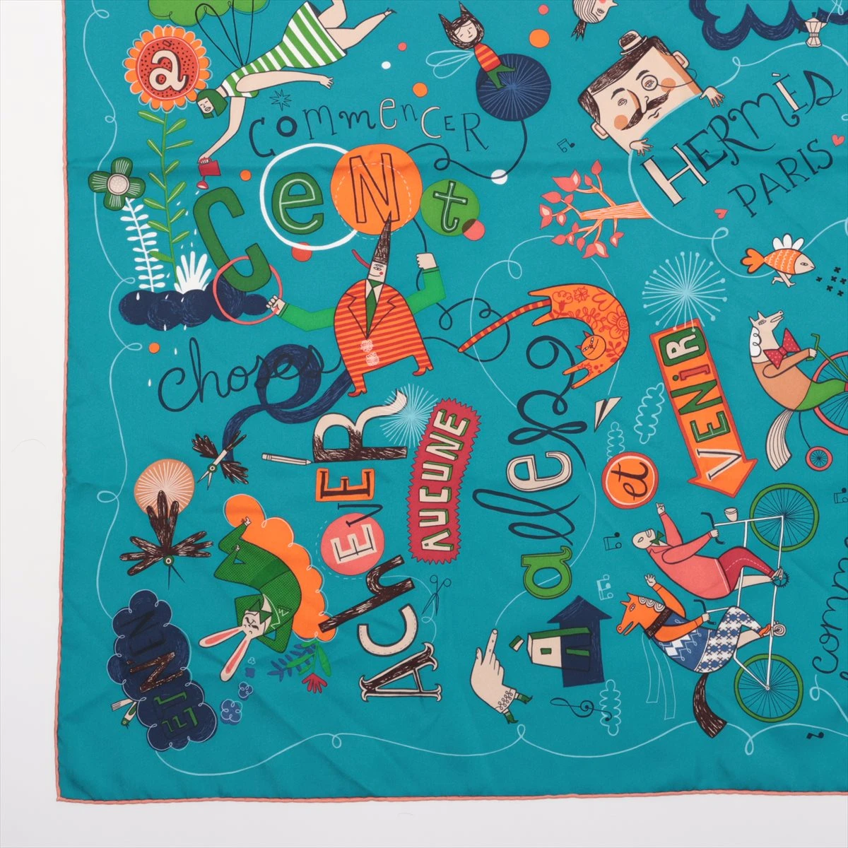 エルメス カレ90 Les Confessions 告白 スカーフ シルク 新品同様 エルメス カレ90 Les Confessions 告白 シルク マルチカラー