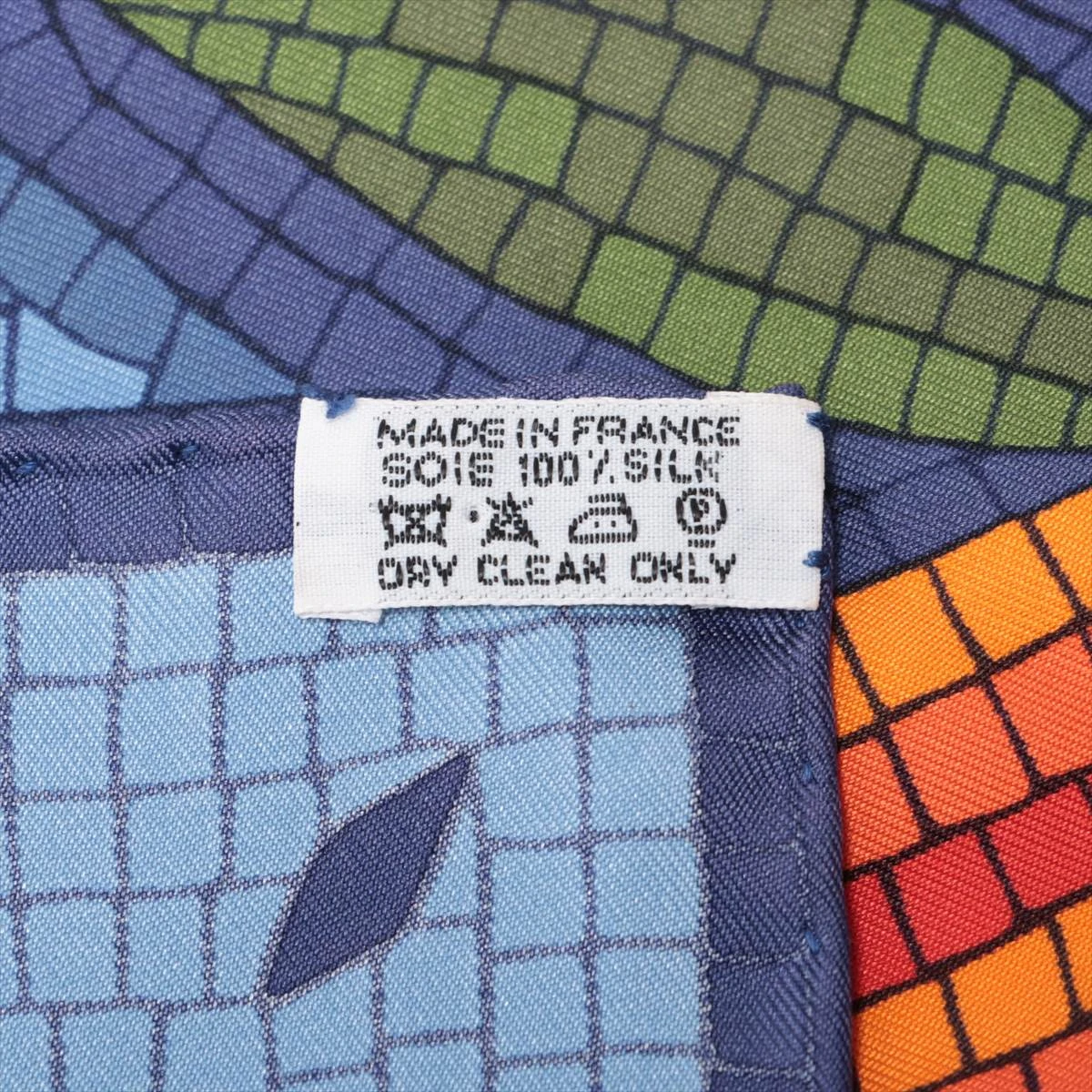 エルメス カレ90 CAVE FELEM 猫に注意 スカーフ シルク マルチカラー