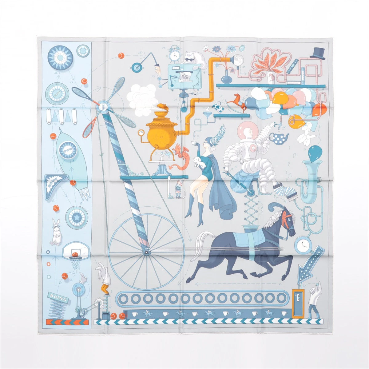 【美品】エルメス HERMÈS カレ90《ティーフォートゥー》スカーフ HERMES エルメス スカーフ カレ90 Tea for Two ティー・フォー