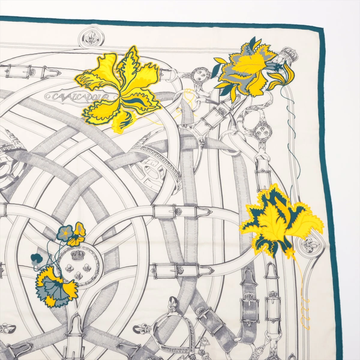 エルメス カレ140 Cavalcadour Fleuri ストール カシミヤ×シルク