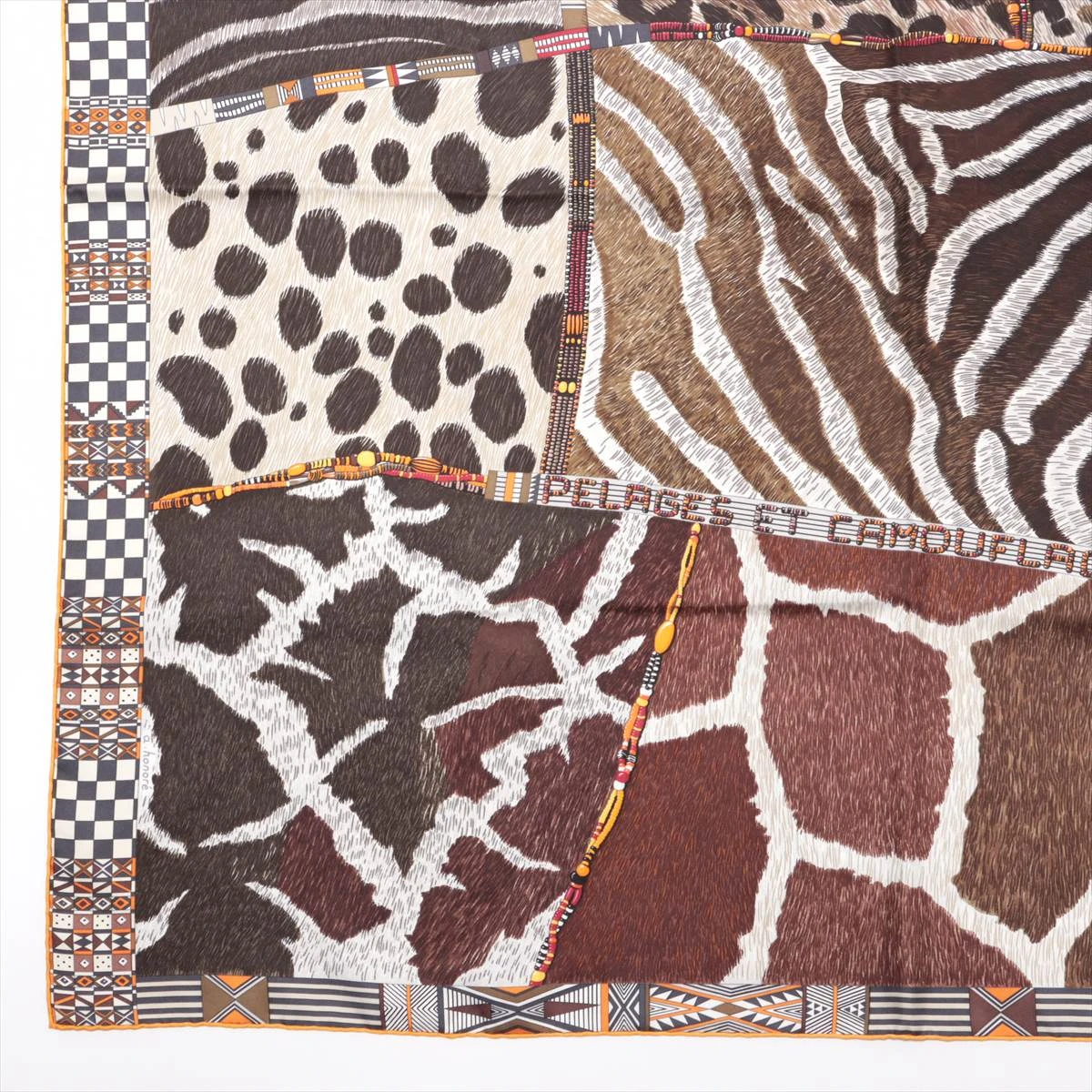 エルメス カレ90 PELAGES ET CAMOUFLAGE 野生とカモフラージュ