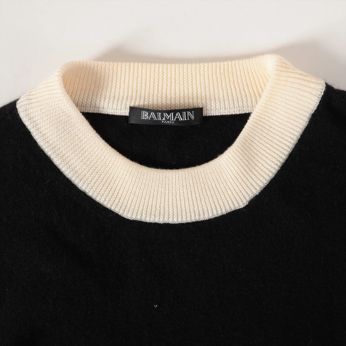 バルマン ウール×カシミヤ ニット 34 レディース ブラック