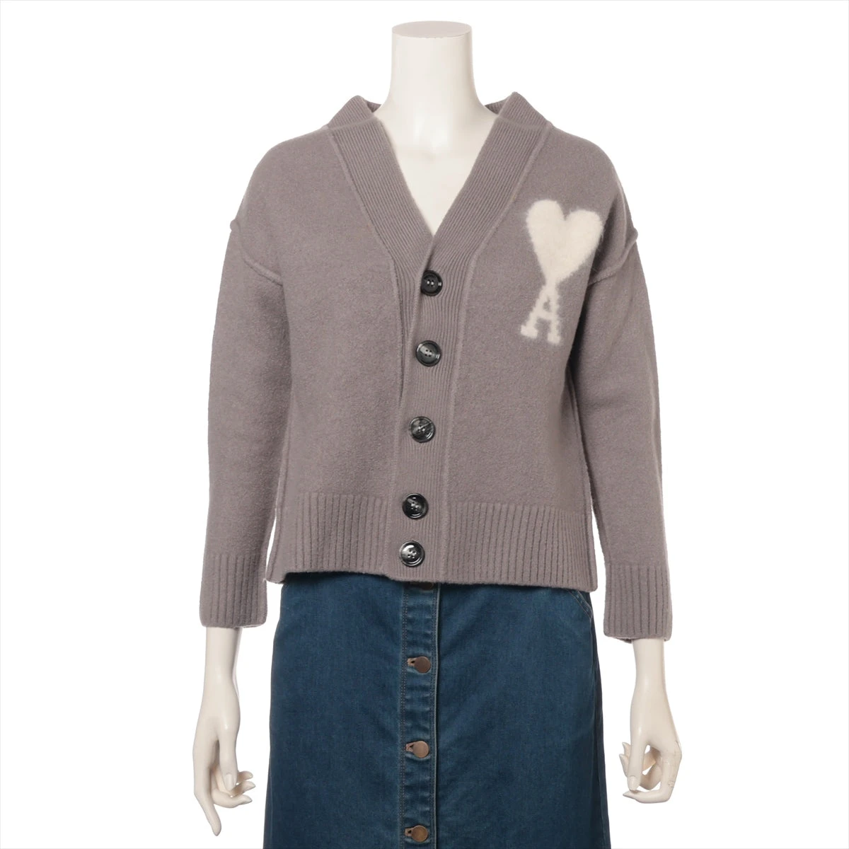 AMI Alexandre Mattiussi カーディガンXs AMI Alexandre Mattiussi カーディガン PARIS RED Ami de Coeur