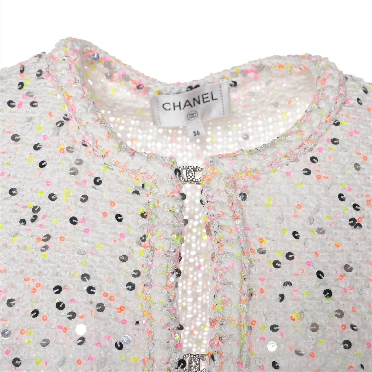 ☆CHANEL☆美品☆COCOボタン☆ベルト付☆ニットジャケット