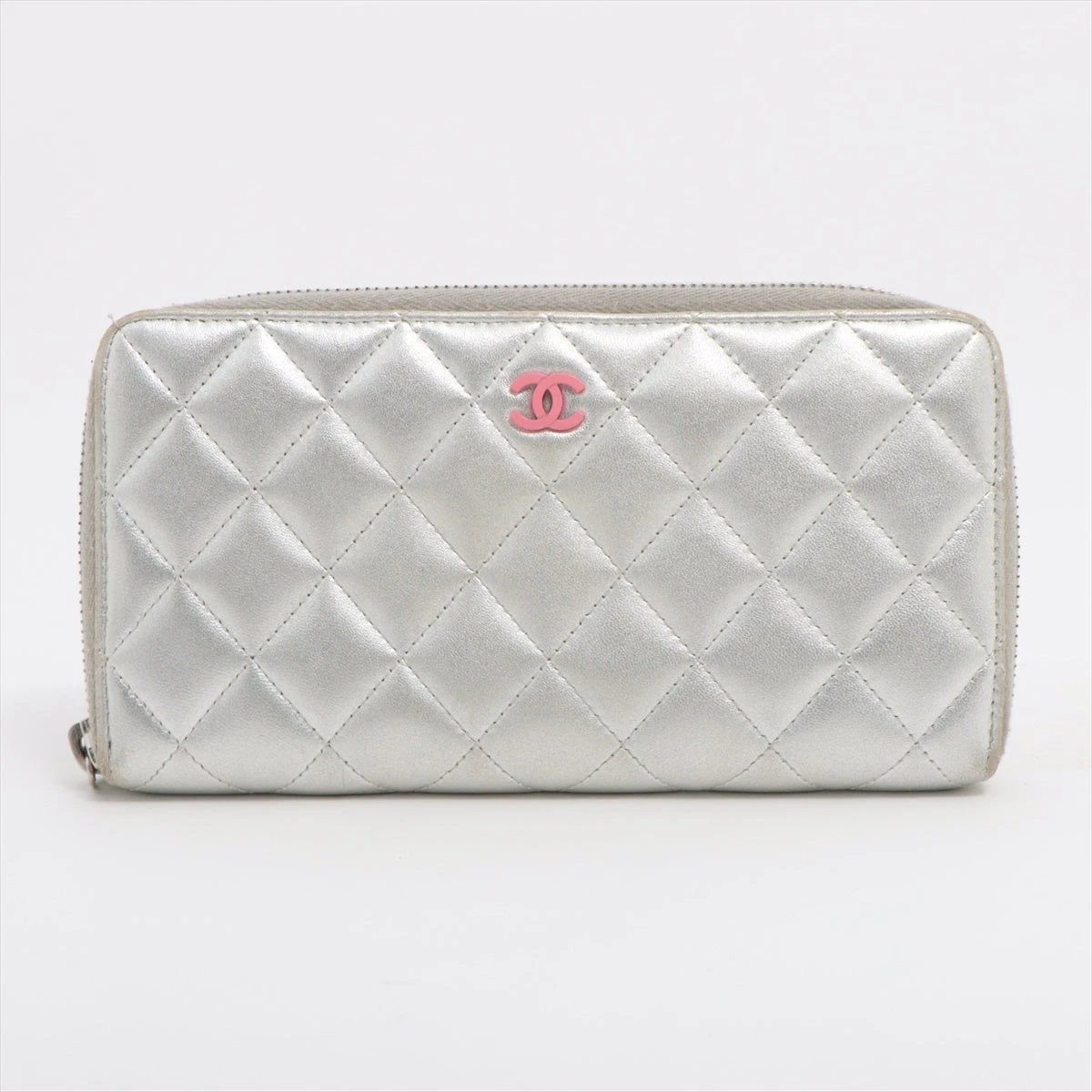 人気公式店 CHANEL シャネル マトラッセ ラムスキン ラウンドジップ 長財布