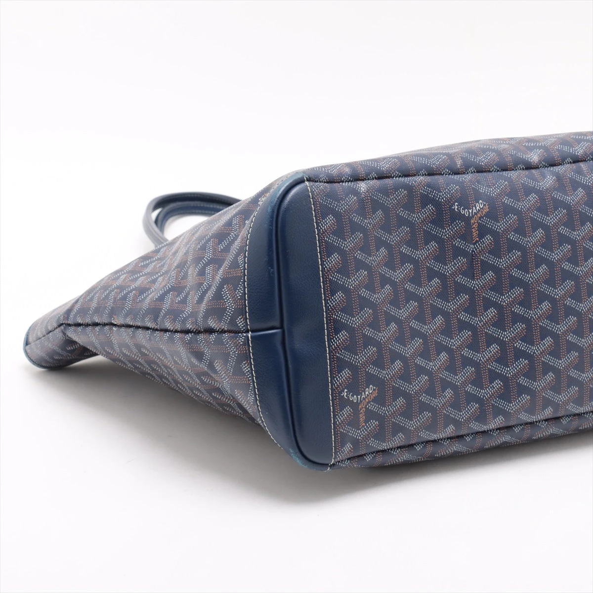 ゴヤール アルトワMM PVC×レザー トートバッグ ネイビー A3517251