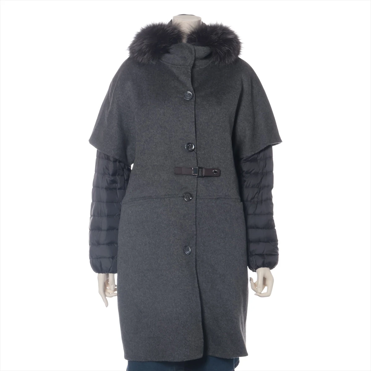 ムーレー ウール×カシミヤ ダウンコート 44 レディース グレー VERONA