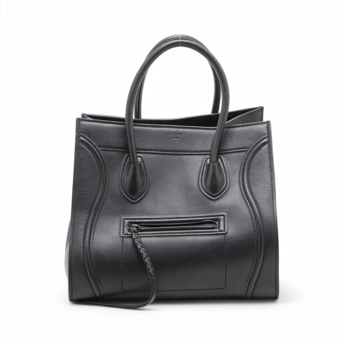 セリーヌ ラゲージ ファントム ミディアム レザー ハンドバッグ