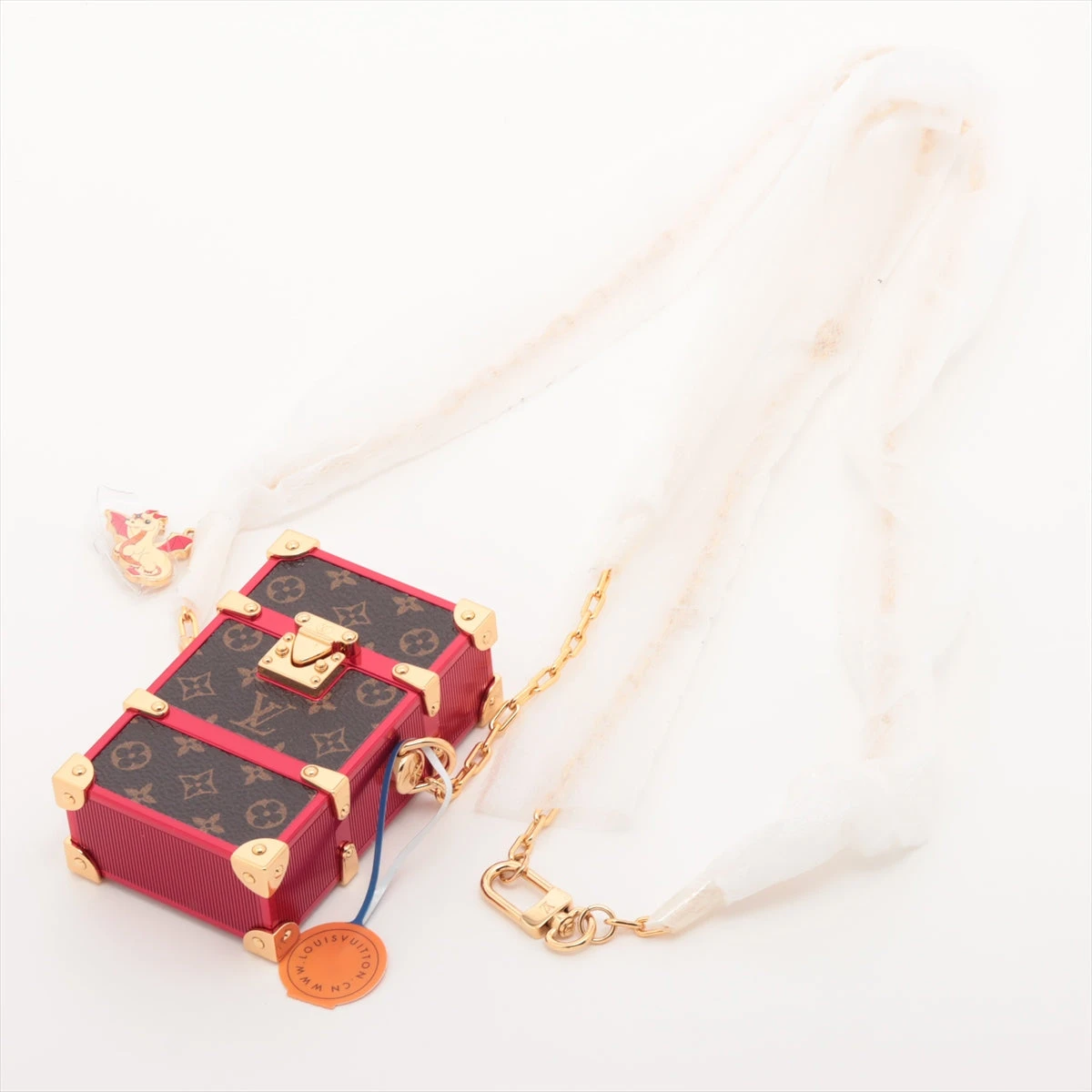 ルイヴィトン　ヴィヴィエンヌドラゴン Vivienne Dragon Pendant, Yellow Gold, White Gold, Lacquer