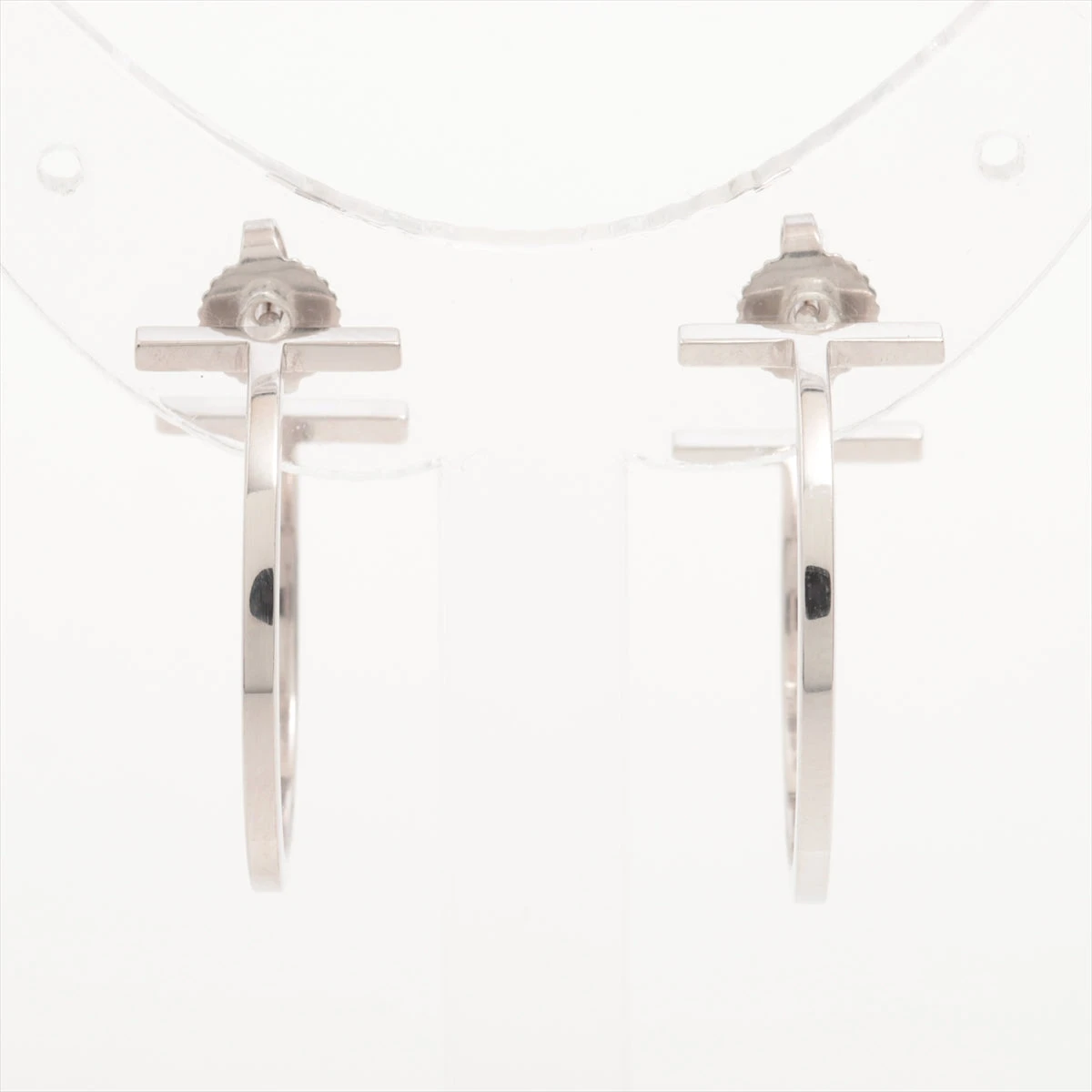 極美品✨ ティファニー ピアス 両耳 Tワイヤー フープ AU750 ティファニー TIFFANY&CO 34448124 Tiffany T ワイヤー フープ