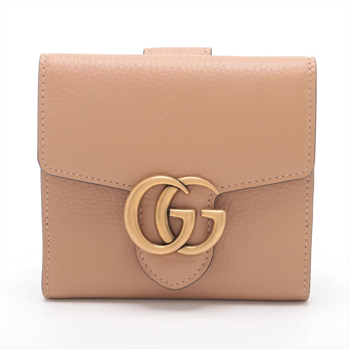 グッチ GGマーモント レザー 財布 ベージュ 782749 Ⓖマーク