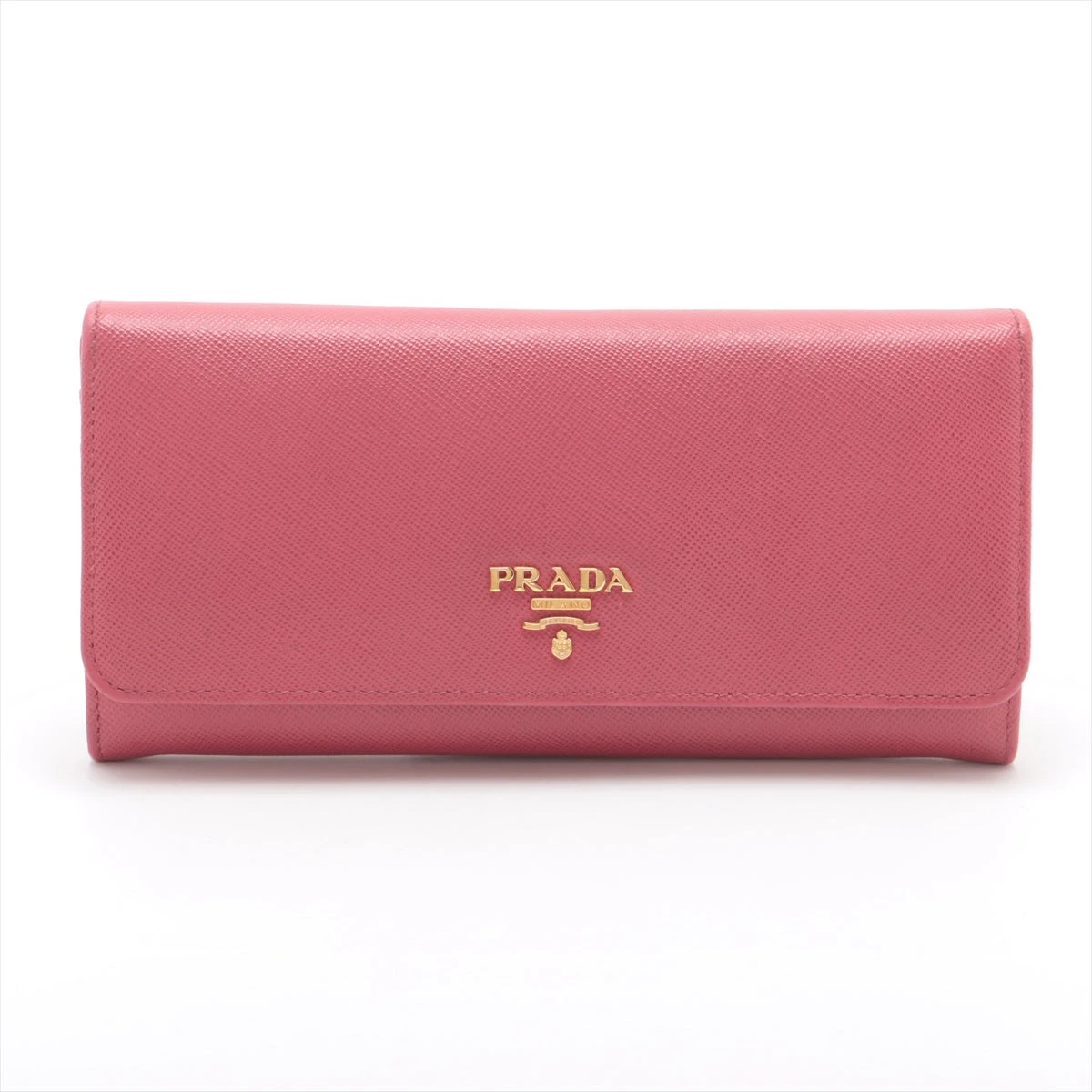 プラダ サフィアーノ 1M1132 レザー 財布 ピンク A3514632｜中古