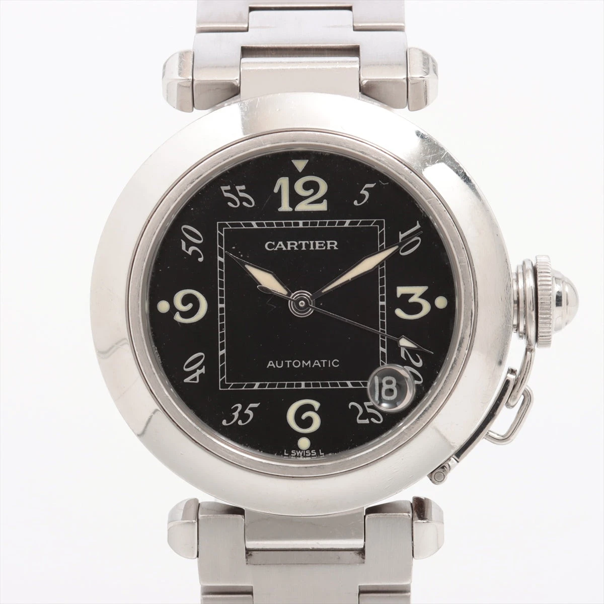カルティエ パシャC W31043M7 SS AT 黒文字盤 A3507293｜中古ブランド