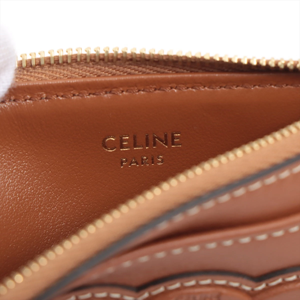 セリーヌブラウン コインケース ジッパー付きフラグメントケース CELINE**ジップドカードホルダー フラグメントケース (CELINE