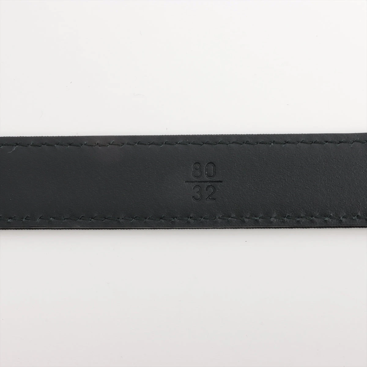 シャネル ロゴ B15S ベルト 80/32 レザー×ファブリック ブラック