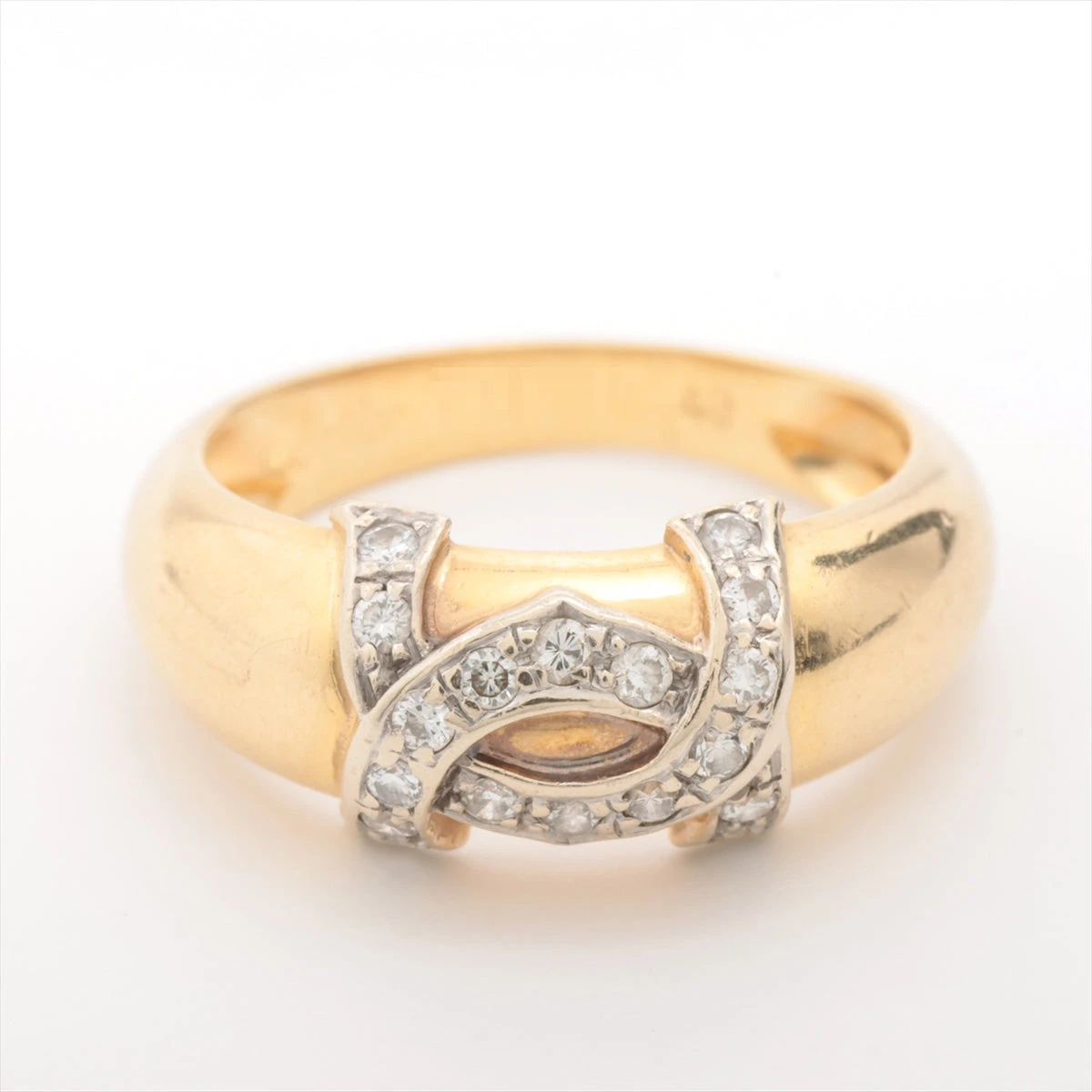 カルティエ 2C ダイヤ リング 750(YG×WG) 3.9g 49 A3507923｜中古  