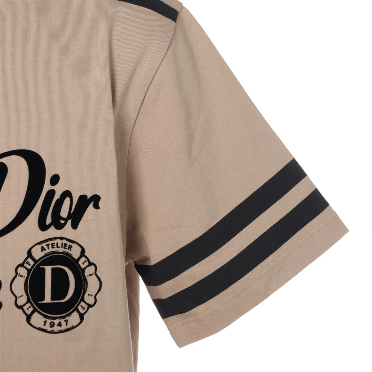 ディオール 24SS コットン Tシャツ XL メンズ ブラック×ベージュ