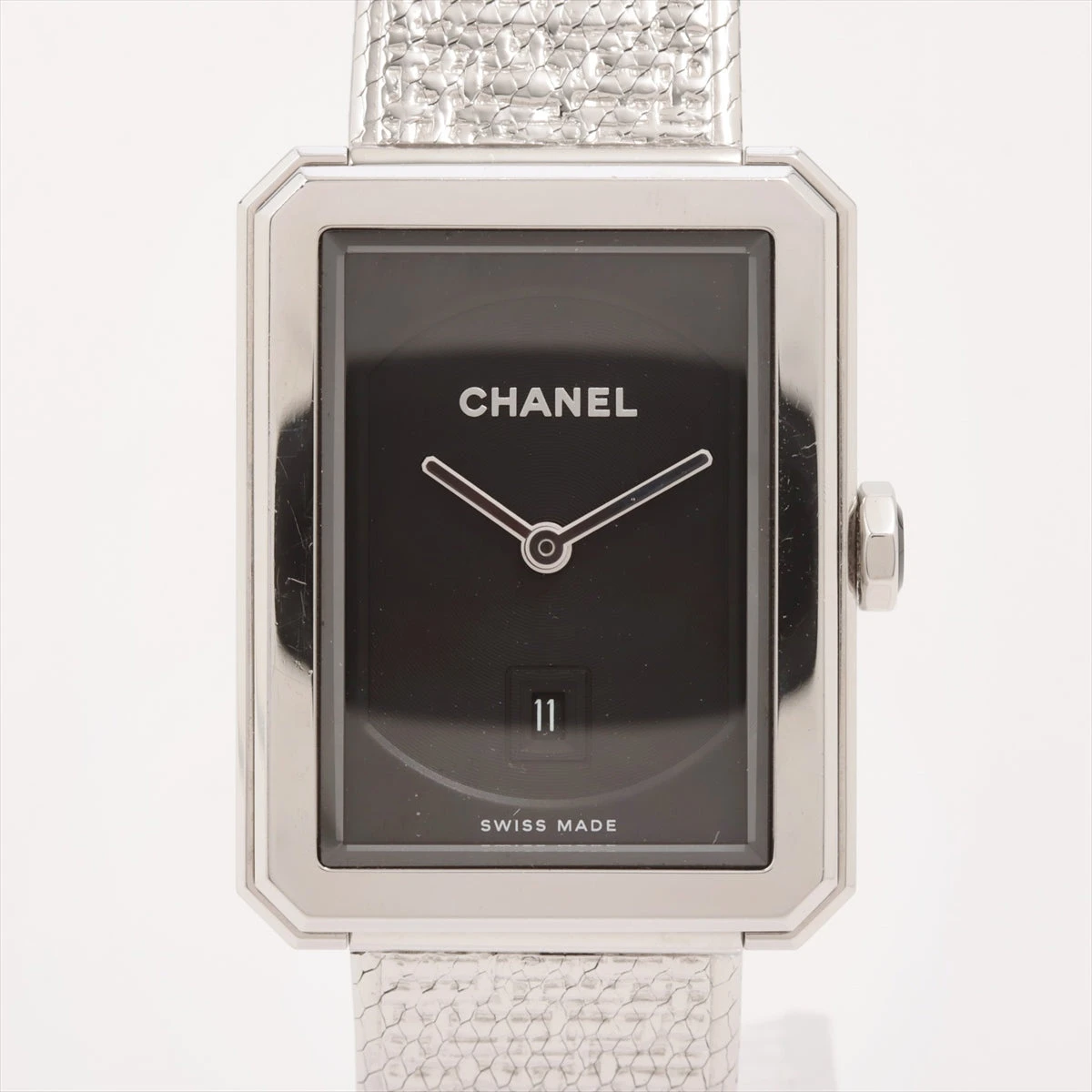 シャネル ボーイフレンド ツイード H4878 SS QZ 黒文字盤 A3505909