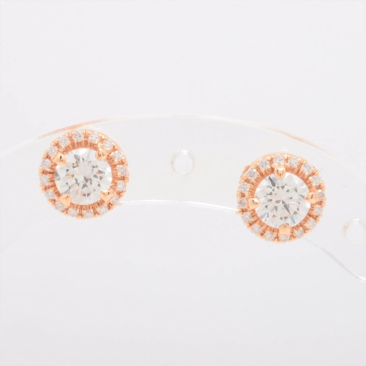 カルティエ デスティネ ダイヤ ピアス 750(PG) 2.9g 0.51 E IF 3EX  