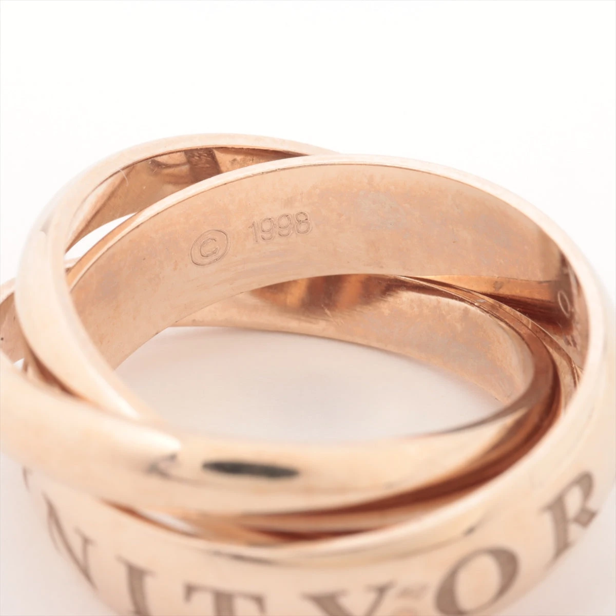 カルティエ トリニティリング Au750 サイズ8 Cartier カルティエ トリニティ リング XS 7連 現行モデル #57