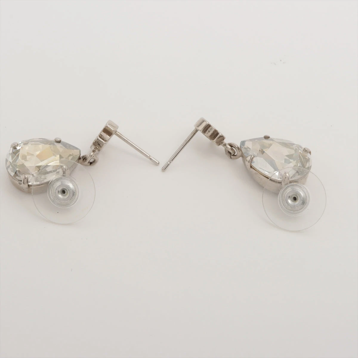 シャネル ココマーク A12W ピアス(両耳用) GP×ラインストーン シルバー シャネル ココマーク A12W ピアス(両耳用) GP×ラインストーン シルバー