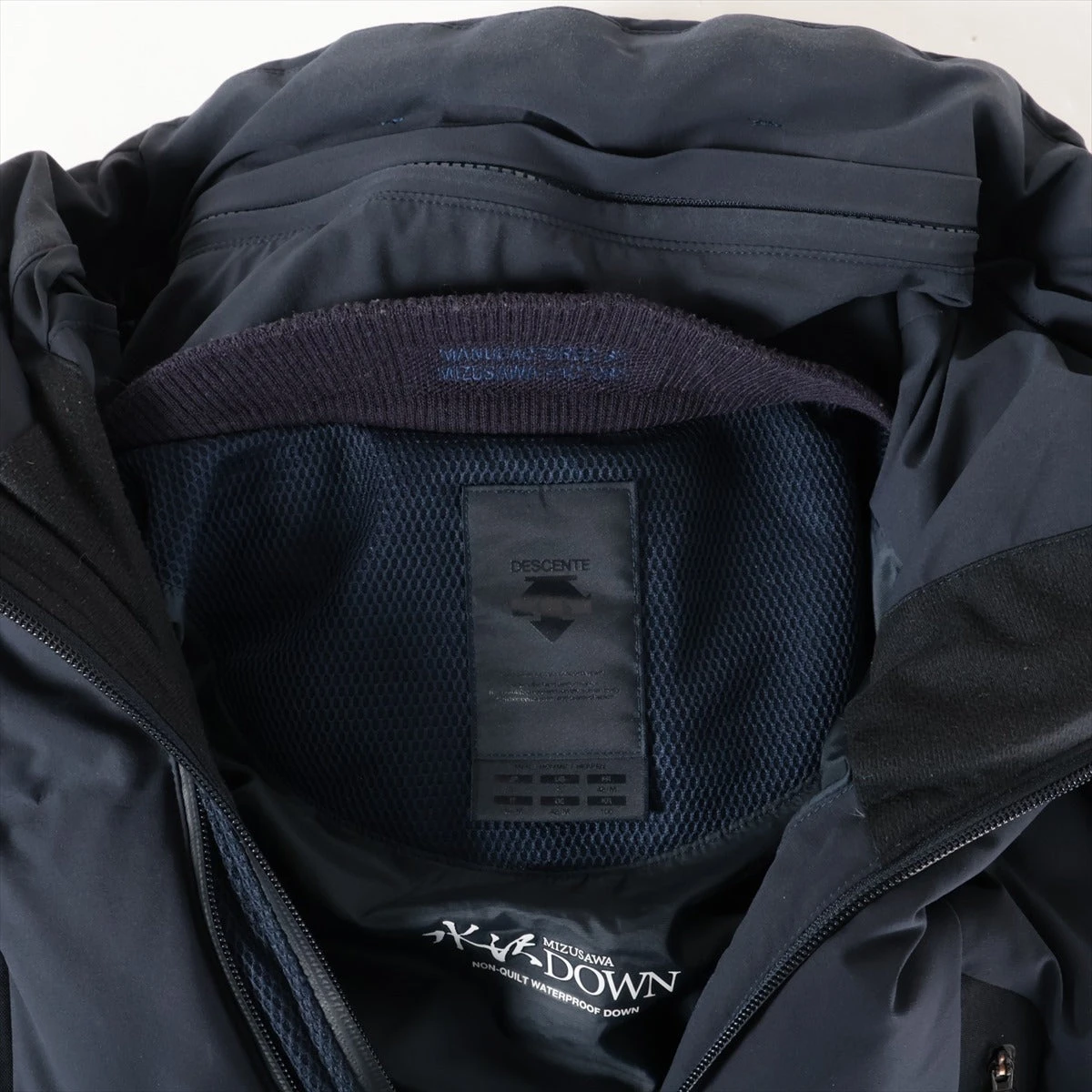 デサント　オルテライン　ナイロン　ダウン3way ジャケット　日本製　ネイビー デサント オルテライン ナイロン ダウン3way ジャケット 日本製
