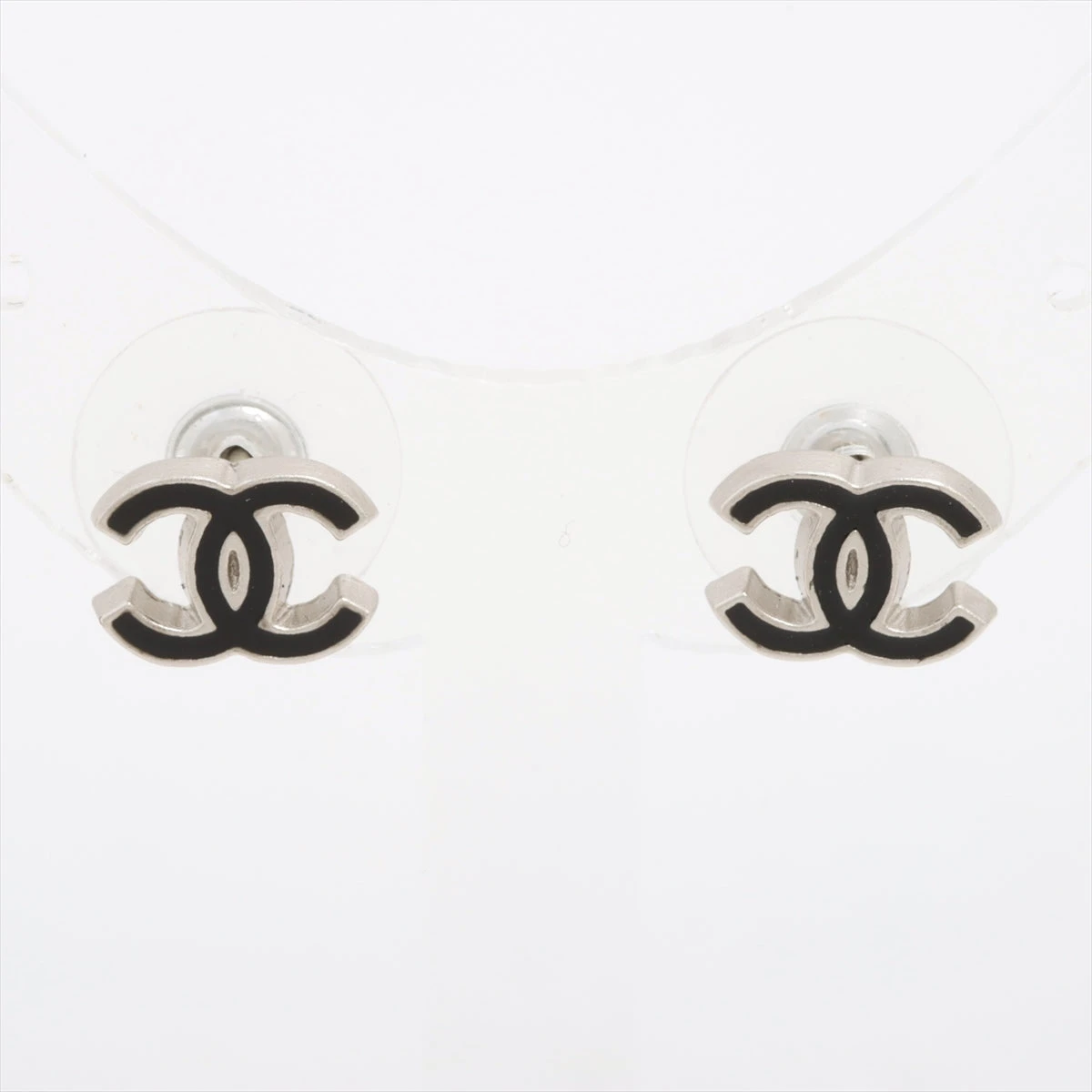 シャネル ココマーク 04P ピアス(両耳用) GP シルバー×ブラック  